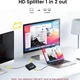 HDMI разветвитель двунаправленный Bi-Direction Switch на 2 порта 4К 60Hz Plastic, Black, переключатель + коммутатор 2x1, 1x2, для PC, XBox, PS4, PS5, видеоплееров - изображение 7