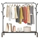 Стойка вешалка для одежды и обуви Loft Organizer TW-603 напольная стальная с полкой и 8 крючками Black - изображение 2