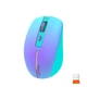 Мышь компьютерная игровая MEETION BTM002 беспроводная 2.4G+Bluetooth RGB-подсветка Фиолетовый - изображение 2