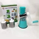 Овочерізка мультислайсер Tabletop Drum Grater Kitchen Master Терка для овочів та фруктів 3 насадки. Колір блакитний - зображення 3