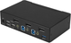 Przełącznik KVM Lindy 2 Port DisplayPort 1.4, USB 3.0 & Audio Black (4002888393126) - obraz 2