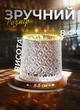 Склянка-дзига ice flower для віскі 300 мл з бамбуковою підставкою прозора - зображення 4
