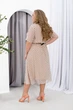 Сукня з поясом з шифону ELFBERG 42603 62-64 Бежева - изображение 4