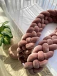 Бампер-коса захист у дитяче ліжечко пудра темна 4-плетіння 120 см - изображение 4
