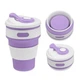 Чашка силиконовая SILICON MAGIC CUP с герметичной крышкой и поилкой Фиолетовый 7194 - изображение 3