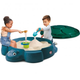 Песочница Черепаха Little Tikes с крышкой 110 х 98 х 24 см Бирюзовая (174094) - изображение 3