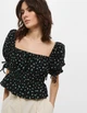 Блуза H&M Ж1116963 (09481123) колір чорний S - зображення 4