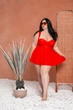 Купальник тройка с юбкой plus size 2XL Оранжевый - изображение 1