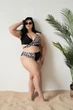 Купальник plus size 2XL Леопард с черным - изображение 1