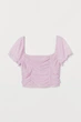 Топ H&M XS светло розовый 505878479 - изображение 1