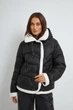 Куртка стьобана з обробкою овчиною Wear me S Чорний (10_24_10069) - изображение 1