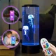 Аквариум с 3D медузами LED Ночник 16 цветов, Светодиодная лавовая лампа 30 см товары для дома Разноцветная лампа-аквариум с медузами с ПУЛЬТОМ управления JELLY fish MOOD Lamp Черный - изображение 4