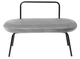 Ławka Homla INA  w tkaninie 95 x 45 x 61 cm Jasnoszara (5904183828299) - obraz 2