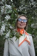 Шовкова хустина Liane House Квітуча Краса розміром 60x60 см червона - зображення 12