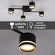 Люстра GELA 4R черная Esllse на 4 лампы GX53 (потолочный светильник под сменные LED лампы) 600x600x120мм - изображение 5