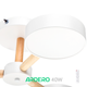 Люстра AL6193 ARD SCANDY 40Вт LED белая с деревом Ardero 3000-6500К 3200Lm светодиодная с пультом Ø580х160мм - изображение 3