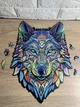 Фигурный деревянный пазл IQ Puzzle королевский волк 289 деталей - изображение 3