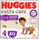 Підгузки-трусики Extra Care розмір 4, 9-14 кг, 80 шт. - Huggies 80шт (1333958-31017773) - изображение 1
