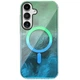 Противоударный Чехол TPU Shiny Mountain (MagFit) для Samsung Galaxy S24+ Green / Blue - изображение 1
