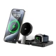 Беспроводное зарядное устройство WIWU Wi-W028 QI2 3 in 1 wireless charger Black - изображение 1