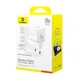 Блочок Baseus P10111608 Palm Fast Charger 20W 1USB-A/1Type-C з кабелем Type-C to Type-C Moon White - зображення 5