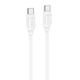 Дата кабель Hoco X115 Surpass Type-C to Type-C 240W (1m) White - зображення 1