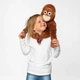 Большая мягкая игрушка Орангутанг 66 см IKEA DJUNGELSKOG - детская плюшевая обезьянка ИКЕА 004.028.08 - изображение 4