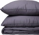 Набор MirSon №2996 Line Satin Premium Два одеяла летних Семейных 155x215 см 0240 Iron Grey Бамбук + две наволочки 50х70 см + простынь 220х240 см (2200010979565) - изображение 5