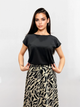 Блуза шовкова зі складою по спинці Wear me M Чорний (1_25_10374) - изображение 1