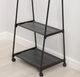 Стойка вешалка для одежды и обуви Coat Rack TW-777 new напольная стальная с полками, на колесах Black - изображение 3