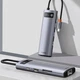 USB Хаб Baseus 8-in-1 багатофункціональний перехідник Metal Gleam 8-Port Type-C HUB Adapter Type-C to USB3.0*3, Type-C(PD)*1, 4KHDMI, RJ45, TF, SD (CAHUB-CV0G) Grey - зображення 12