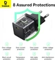 Сетевое зарядное устройство Baseus Palm Fast Charger 1C 20W EU Cluster Black (with Baseus Mini White Cable USB-C to USB-C 60W (20V/3A) 1 м Cluster Black (P10111602113-01) - изображение 13