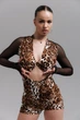 Комбінезон для танців хілз і тверк Diva Leo Wild XS Леопард Дикий (12058-XS) - изображение 1