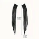 Сережки Длинные вечерние в стразах Fashion jewelry Черные - изображение 6
