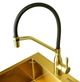 Мойка из нержавеющей стали AQUAMILL 5050 с PVD покрытием золотая + смеситель + дозатор + сифон - изображение 5