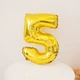 Кулька цифра 5 фольгована 32 дюйма золотистий - зображення 2