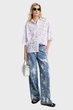 Жіночі блакитні джинси із візерунком RELAXED WIDE LEG JEAN Michael Kors 8 MS59065HME - зображення 1