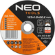 Zestaw tarcz tnących do metalu NEO Tools 125 x 1 x 22.2 mm 41 A60-S-BF 100 szt. 08-722 (5907558472363) - obraz 2