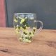 Чашка з подвійним дном і сухоцвітами "Dry flowers", 300мл (Скляна чашка з подвійними стінками) - зображення 9