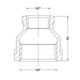 Муфта чавунна перехідна 2" × 1" (50 × 25) ВВ, оцинкована, PN16 - зображення 2