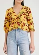 Топ женский в цветочный принт TopShop Желтый 16754 S (на укр 40-42) - изображение 1