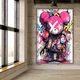 Картина на холсте 40х60см - Graffiti pink bear. Интерьерная картина на холсте для дома и офиса. Яркий постер - изображение 2