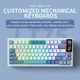 Механічна бездротова ігрова клавіатура LANGTU LT75 Pro з hotswap, Type-C, Bluetooth, 2,4 ГГц, RGB, Дисплей, 75 клавіш (розкладка ENG-UA, QWERTY). М'ятний - зображення 3