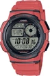 Спортивные мужские часы Casio электронные с полимерным ремешком кварцевые Красные (33-102-Ae-1000W-4Avef) - изображение 1