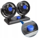 Автомобильный вентилятор двойной на приборную панель Car Small Fan F30 12V Black - изображение 3