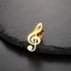 Значок (пин) BROCHE брошь бижутерия Музыка Скрипичный ключ золотистый BRGV114899 - изображение 5