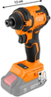 Akumulatorowa zakrętarka udarowa NEO Tools 18V 300 Nm HEX 1/4" 04-612 bez akumulatora i ładowarki (5907558465600) - obraz 7