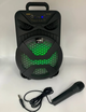 Портативна акустична колонка Kimiso GS-1805 (8") з мікрофоном та світломузикою Для iPOD, iPhone, Android, iPAD, смартфонів, мобільних телефонів - зображення 3