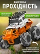 Трюковая машинка перевертыш на радиоуправлении для детей радиоуправляемая машина вездеход внедорожник джип на пульте управления 2.4G для улицы JoyPro DC303AX1 с usb зарядкой 360 вращение боковое скольжение дрифт радио управляемые машинки желто серый - изображение 4