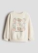 Свитшот бежевый Berry Best Friends H&M 134-140см (400011233) - изображение 1